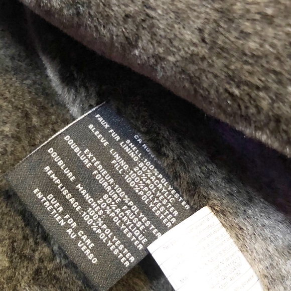 Cole Haan black long sleeve faux fur zip up jacket ski winter coat medium men’s - Picture 8 of 9